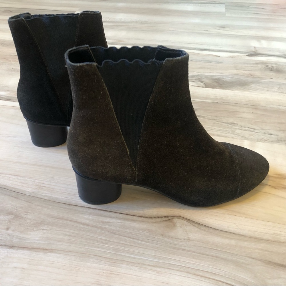 Rebecca Minkoff Dark Brown/Black Suede Chelsea Ankle Booties